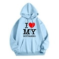 thumbnail image 1 of WEAIXIMIUNG Sweat à Demi-Zip pour Femmes Sans Capuche Saint-Valentin Adulte Manches Longues Imprimé Graphique Sweat à Capuche Pull Chandails en Molleton à Cordon, 1 of 4