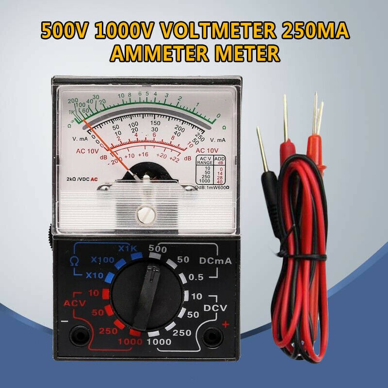 1000V Voltmeter DC/AC 250mA Ammeter 1K Resistance Meter Analog Multimeter KINL