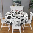 thumbnail image 2 of Happy Halloween Round Tablecloth Waterproof Spillproof Round Table Covers Pumpkin Spooky Table Cloths for Dining Kitchen Restaurant Birthday (60x60 inches), 2 of 6