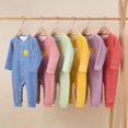 thumbnail image 3 of Baby Newborn Girls Long Sleeve Rompers Infant Boys Soft Cotton Jumpsuits Infant Onesies Velvet Bodysuit, 3 of 9