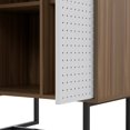 thumbnail image 4 of Jan 67 Inch Modern Storage Cabinet, Steel Legs, Wood Grains, Walnut Brown, 4 of 5