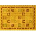 thumbnail image 1 of Ahgly Company Indoor Rectangle Oriental Yellow Modern Area Rugs, 7' x 10', 1 of 4