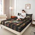 thumbnail image 4 of Feelyou 3D Pike Fish Full Size Sheets for Teens, Branches Botanical Bed Sheets, Hunting and Fishing Sheet Sets, Ultra Soft Bedroom Decor, 4-Piece, 4 of 7