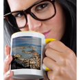 thumbnail image 2 of 3drose, View Over Sugarloaf Mountain in Guanabara Bay, Rio De Janeiro, 15oz Two-tone Yellow Mug, 2 of 6