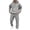 Gray, variant on Luvrsol Big & Tall Men Athletic 2-Piece Lounge Tracksuit Solid Long Sleeve Hooded Top & Daily Wear Jogger Pants S-3XL