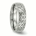thumbnail image 4 of Stainless Steel Polished Textured Ring Size 8, 4 of 6