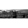 thumbnail image 2 of Berenholtz, Richard 32x13 Black Ornate Wood Framed with Double Matting Museum Art Print Titled - Brooklyn Bridge and Skyline, 2 of 4