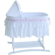 Goodnight Baby Bassinet, Half Skirt, Whi