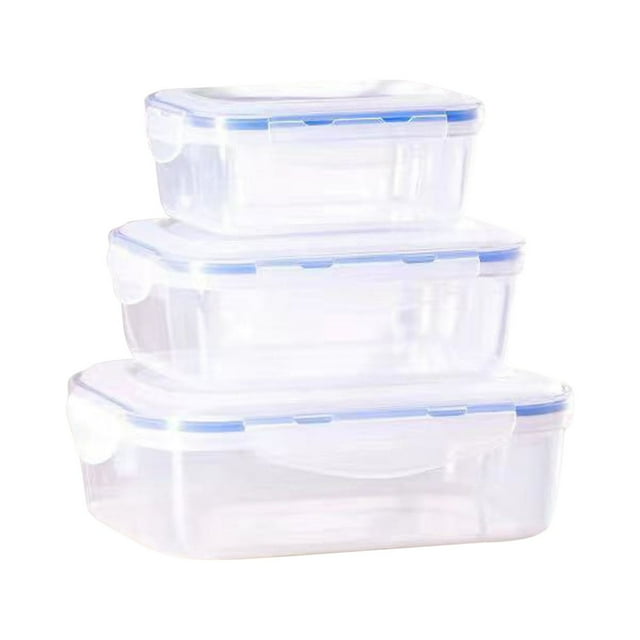 Ohufall Microwave Safe Airtight Food Storage Containers With Lids Plastic Preservation Box Set Refrigerator Heatable Lunch Containers