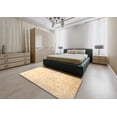 thumbnail image 4 of Ahgly Company Indoor Rectangle Abstract Sun Yellow Oriental Area Rugs, 4' x 6', 4 of 6