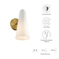 thumbnail image 5 of Modway Beacon 1-Light Wall Sconce in Opal Satin Brass, 5 of 7