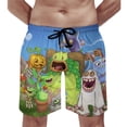 thumbnail image 5 of My Singing Monsters Men's Swim Trunks Board Shorts Drawstring Elastic Waist Quick Dry Swimsuits Beach Shorts with Pockets S, 5 of 8