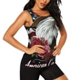 thumbnail image 2 of Balery Eagle With Hat And Roses Camiseta sin mangas estampada ligera para mujer, tops de entrenamiento sin mangas, camisetas de yoga transpirables de secado rápido.-X-Large, 2 of 7