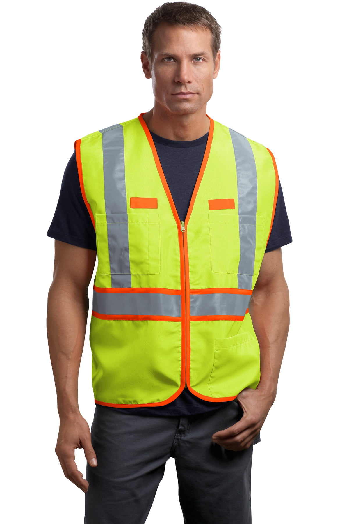Cornerstone CSV407 ANSI Class 2 Dual Color Safety Vest Walmart Business Supplies