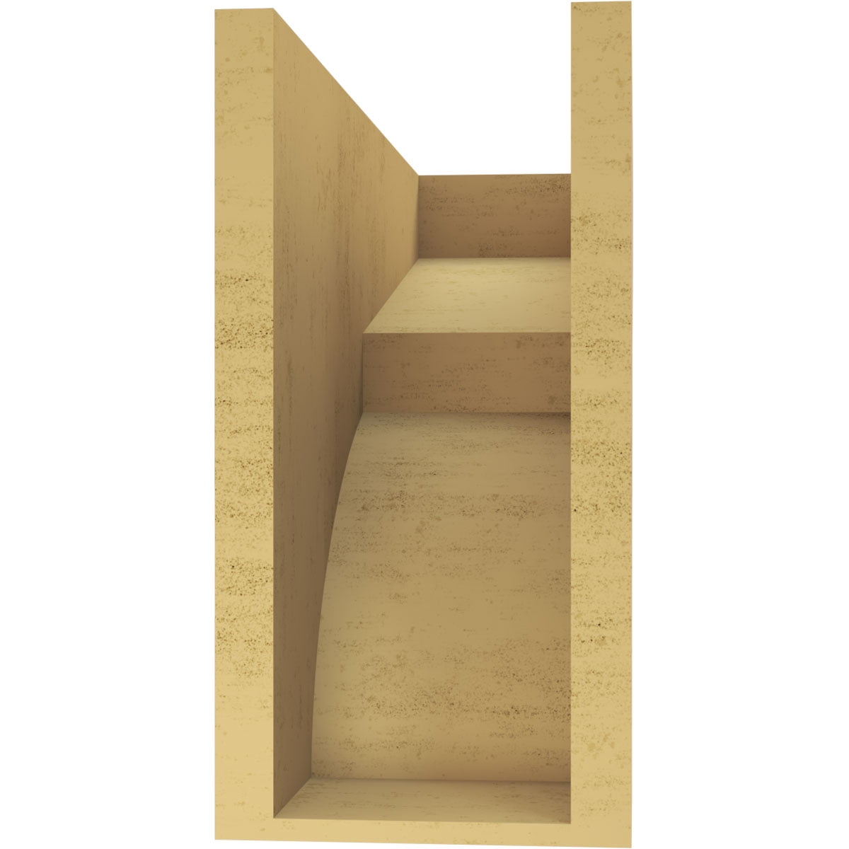 7"W x 21"D x 14"H Classic Monterey Rough Cedar Woodgrain TimberThane Corbel, Primed Tan