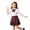 Wine, variant on RTKFRFLM Girls Back to School Pleated Skirt Academy Style High Waisted Uniform Tennis Skater Short Skirt 3-8 Years