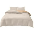thumbnail image 2 of Taicans Washed Cotton Duvet Cover Set - Petal Pink Minimalist Cotton Duvet Cover Linen Feel Duvet Cover for All Seasons - Plain Simple Bedding,Includes 1 Bed Sheets 1 Duvet Cover & 2 Pillowcase, 2 of 5
