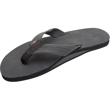 Rainbow Sandals Mens Premier Leather Single Layer with Arch Wide Strap - Expresso - Mens X-Large / 11-12