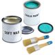 thumbnail image 4 of Juego de 2 pinceles de tiza y cera para muebles, herramientas de pintura y encerado, pincel de tiza redondo, plantillas, cerdas naturales esquí esquí Gafas de esquí, 4 of 5