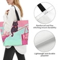 thumbnail image 3 of Disketp Cats On Broomstick Bolsa Tote Estampada para Mujer, Bolso de Hombro y de Mano para Compras y Viajes, 3 of 8