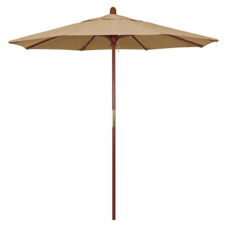 California Umbrella 7.5 ft. Marenti Wood Sunbrella Market Umbrella