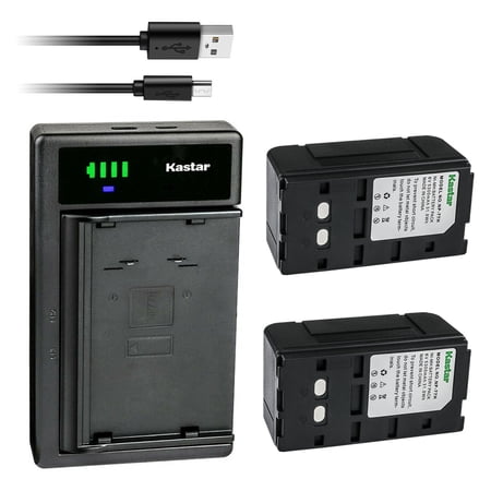 Kastar 2-Pack NP-77H Battery and LTD2 USB Charger Compatible with Sony CCD-TR808 CCD-TR81 CCD-TR814 CCD-TR82 CCD-TR83 CCD-TR84 CCD-TR86 CCD-TR88 CCD-TR880 CCD-TR880E CCD-TR9 CCD-TR900 CCD-TR91