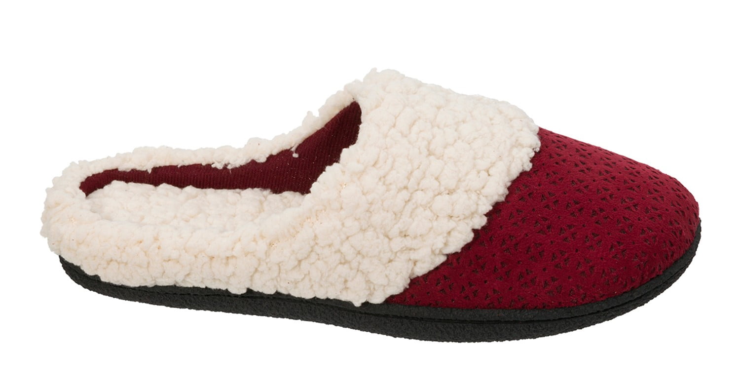 DF by Dearfoams Women's Perforated Microsuede Clog Slippers - Walmart.com