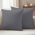 thumbnail image 2 of Grey Pure Color Outdoor Pillow Covers 20x20 Set of 2,Waterproof Patio Throw Pillowcase Protectors,Aesthetics Contemporary Luxury Square Decorative Pillow Shams Cushion Covers for Seat Bed Couch Sofa, 2 of 8