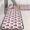 thumbnail image 2 of Kitchen Rugs Sets Of 2,Red and Gray Christmas Tree Pattern Anti Fatigue Kitchen Mat Rugs Non Slip Washable,Decorative Kitchen Floor Mats for Kitchen,Sink,Laundry,17"x47"+17"x47", 2 of 5
