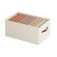 Foldable Storage Box, Cloth Storage Container, Space-Saving Foldable Home Organizer Box with Washable Fabric and Reinforced Board, White Durable Collapsible Storage Solution