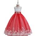 thumbnail image 5 of YOUYEDIAN Princess Lilac Long Girls Pageant Dresses Kids Prom Puffy Tulle Ball Gown Girl Dress For Wedding Red 8-9 Years, 5 of 6