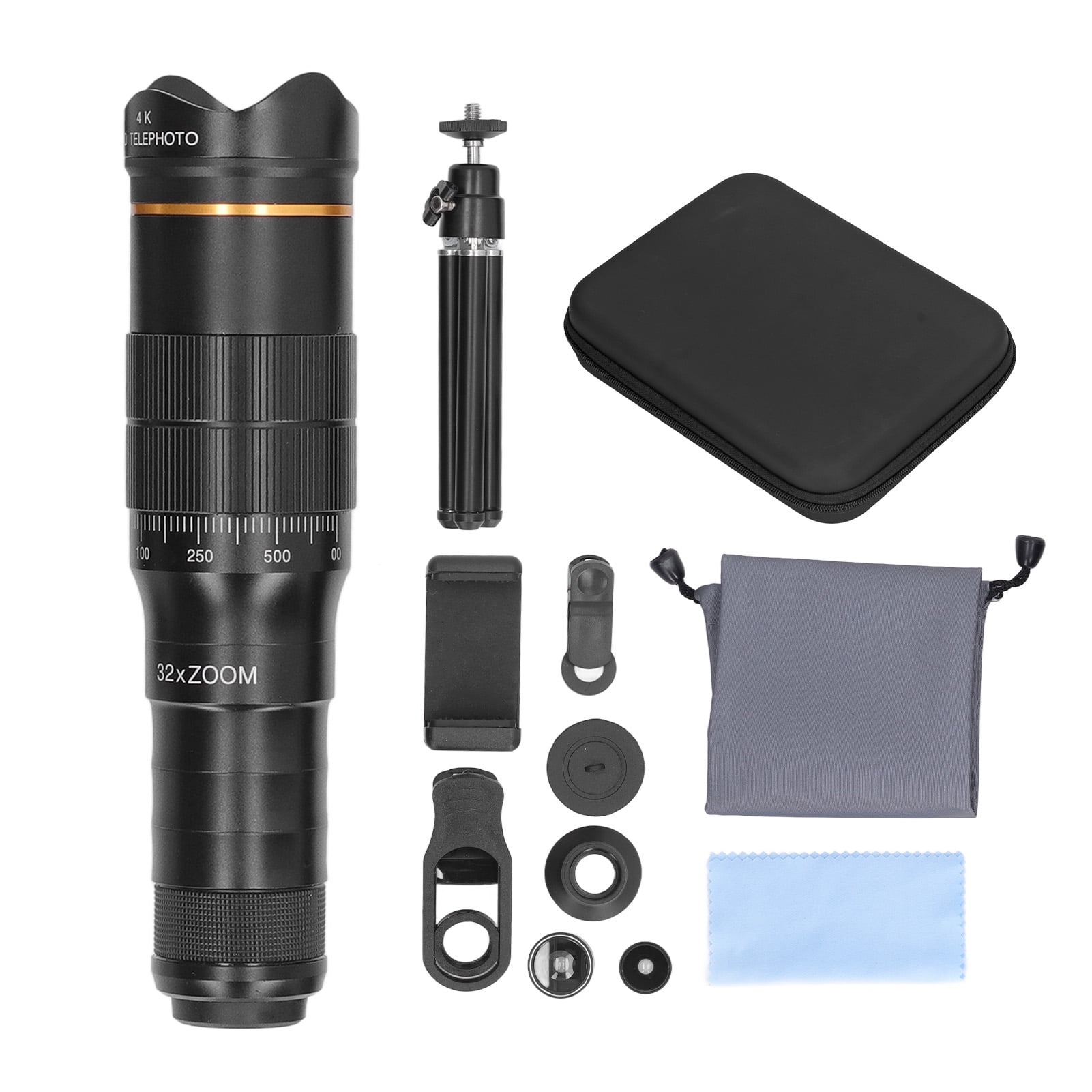 Phone Camera Lens, 32X Zoom Lens Clip On Smartphone Telephoto Lens For