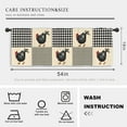 thumbnail image 5 of Farmhouse Rooster Kitchen Curtain Valance 54W x 18H Rod Pocket Chicken Farm Rustic Black White Buffalo Plaid Check Window Treatment for Living Room Bedroom Bathroom Laundry, 5 of 6