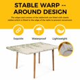 thumbnail image 4 of Watercolor Floral Table Cloths for 6 Foot Rectangle Tables, Spring Leaves Flowers Botanical Beige Patio Waterproof Elastic Fitted Tablecloths, Washable Rectangular Table Cover for Camping, 4 of 8