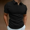 thumbnail image 2 of Sngxgn Men’s Short Sleeve Polo Shirt, Soft Men's Polo Shirt(Black,S), 2 of 7