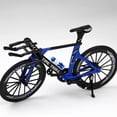 thumbnail image 3 of Juguete miniatura bicicleta de montaña modelo curvo azul Sunnimix, 3 of 5