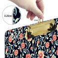 thumbnail image 4 of Dark Blue Floral Print 12.5x9in Clipboard, Durable Acrylic with Metal Clip and Wall Hook for Office or Classroom, 4 of 10