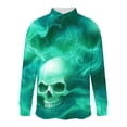 thumbnail image 5 of Yusimy Men's Halloween Skeleton Gamer T-Shirt - Funny Video Gaming Graphic Design for Gamers Spooky Cool Style, Casual Daily Wear Gaming Tee, 5 of 7