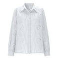 thumbnail image 6 of Button Down Shirts for Women Casual Long Sleeve Womens Cute Tops Shirt A Lapel Top, 6 of 9
