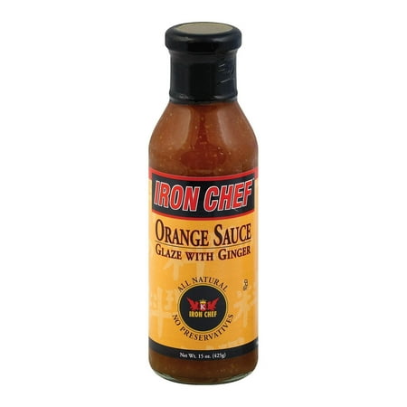 Glazed Ginger - Iron Chef Sauce And Glaze - Orange Ginger - Pack of 6 - 15 Oz.