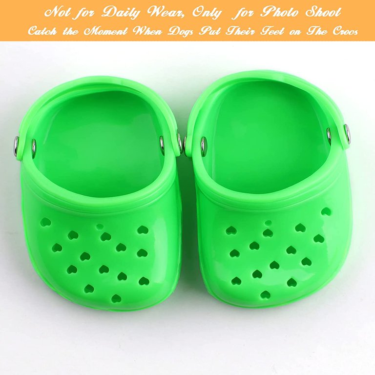 4 PCS Small Dog Crocs, Shoes, Candy Colors Sandals for Photo, Doggy Rubber  Slipper White