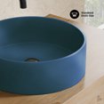 thumbnail image 4 of Lisse 14.5" Concrete Round Vessel Sink in Matte Royal Blue, 4 of 8