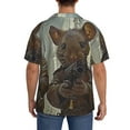 thumbnail image 3 of Kdxio Men's Hawaiian Shirt for Men Short Sleeve Shirt Steampunk Space Mice Warriors Summer Casual Holiday Beach Button Down T-Shirts, 3 of 5