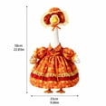thumbnail image 3 of 23" Autumn Porch Goose Outfit, Orange Leaf‑Pattern Harvest Goose Costume with Mini Basket, Indoor Outdoor Thanksgiving Display Accessory, 3 of 8