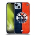 thumbnail image 1 of Head Case Designs Officially Licensed NHL Edmonton Oilers Half Distressed Soft Gel Case Compatible with Apple iPhone 14 Plus, 1 of 7
