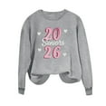 thumbnail image 2 of Craaazy Womens Letter Graphic Print Sweatshirts Crew Neck Pullover Tops Long Sleeve Cute Shirts Trendy Clothes Womens Shirts, 2 of 5