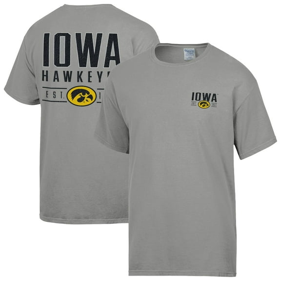 Men's ComfortWash  Gray Iowa Hawkeyes Big Name T-Shirt