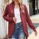 thumbnail image 1 of Cárdigan de punto para mujer suéter de moda Tops abrigo largo medio Simple de manga larga FLhrweasw Nuevo, 1 of 1