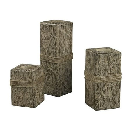 Sterling Industries 93-10103 Set of 3 Rope Wrapped Candle Holders