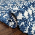 thumbnail image 6 of Abstract Stripe Plush Polypropylene Indoor Shag Area Rug - 8' x 10’, Cream-Blue, 6 of 10